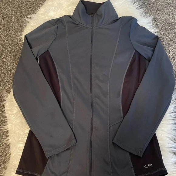 Women’s Champion thin full zip up dark gray jacket, Small - Picture 1 of 2